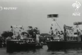 Rarely seen footage of Peterborough regatta is in the Pathe news archive.