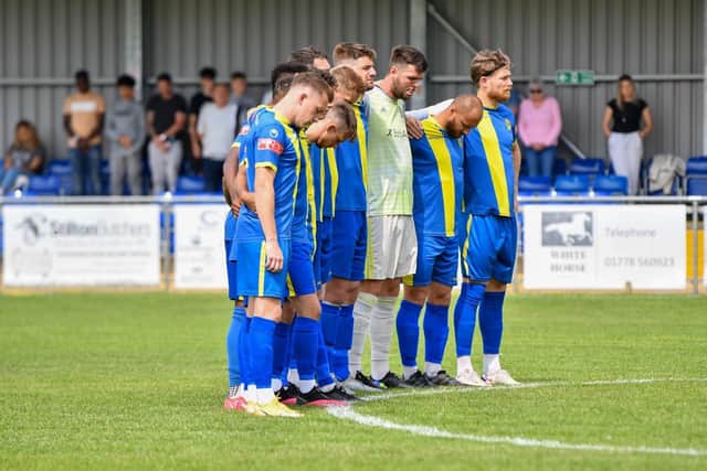 A minute's silence was observed before today's Peterborough Sports match. Picture courtesy: James Richardson