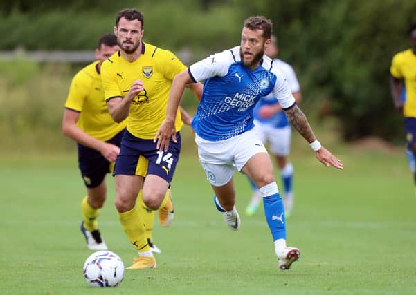 Jorge Grant in action for Posh at Oxford. Photo: Joe Dent/theposh.com.