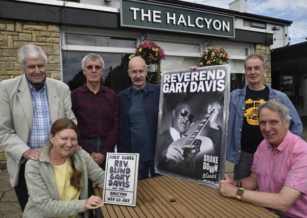 Heather Flockston, John Titford, Gary Melnyk, David Popple, Malcolm Kirton and Roy Woodcock at the Halcyon Pub in Westwood to remember a Rev. Gary Davies concert. EMN-210728-151424009