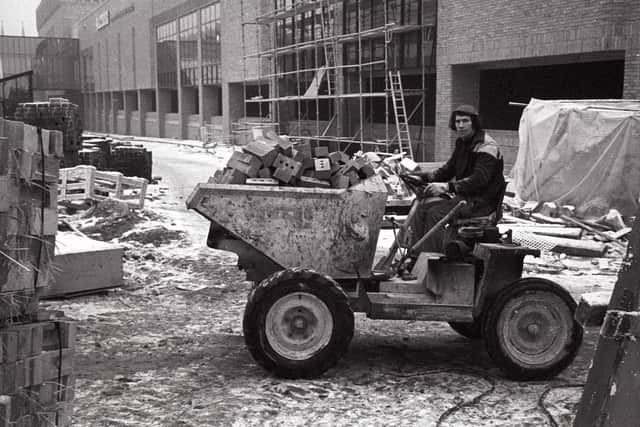 The bus station under construction. Picture: Chris Porsz