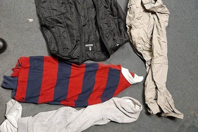 The stolen clothes