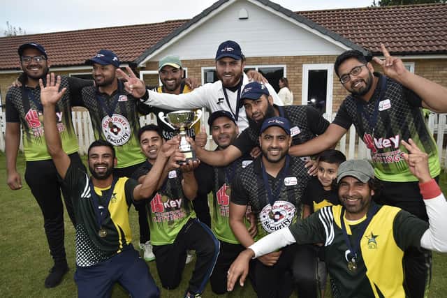 Werrington celebrate their cup final win.