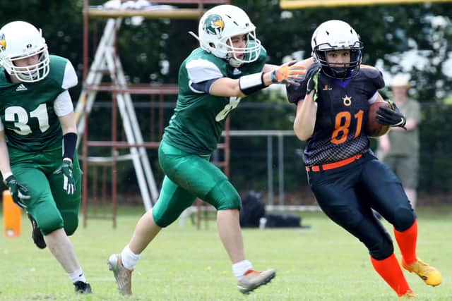 Jade Heales (right) in action for the Peterborough Royals. Photo: Mick Sutterby.
