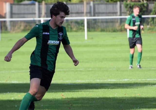 Will Bird scored for Deeping Rangers at Boston Town.