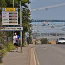 Cresent Bridge where the cycle lane has been removed.