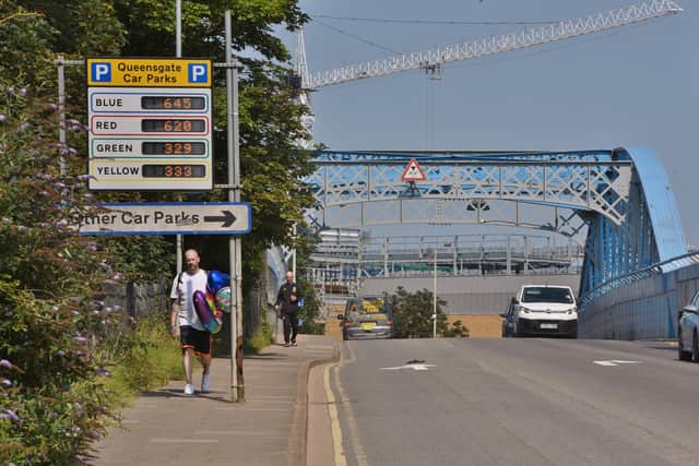 Cresent Bridge where the cycle lane has been removed.