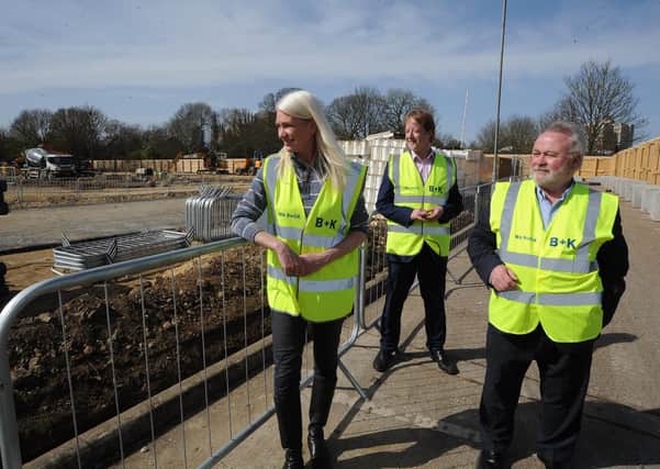 Cllr Wayne Fitzgerals accompanied Chairman of the Conservative Party Amanda Milling MP and MP for Peterborough Paul Bristow during a visit to the university site at Bishop's Road earlier this year. (PTarchive image).