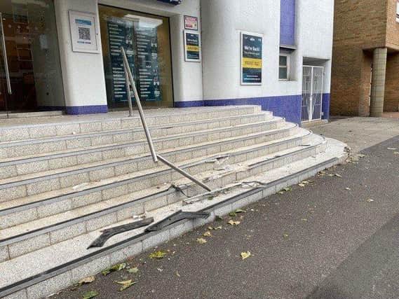 Damage caused to the steps