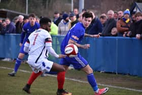 Jordan Macleod (right) left Yaxley for Spalding United this summer. Photo: James Richardson.