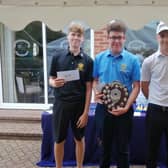 From left, the winning Milton A team from the club's Junior Open, Euan Herson, Jacob Williams and Charlie Pearce.