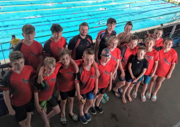 Youngsters competing for Deepings Swimming Club at a recent meeting in Sheffield.