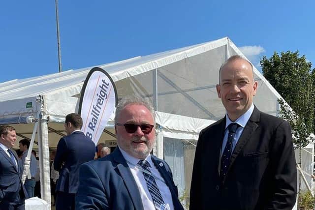 Cllr Wayne Fitzgerald with Chris Heaton-Harris