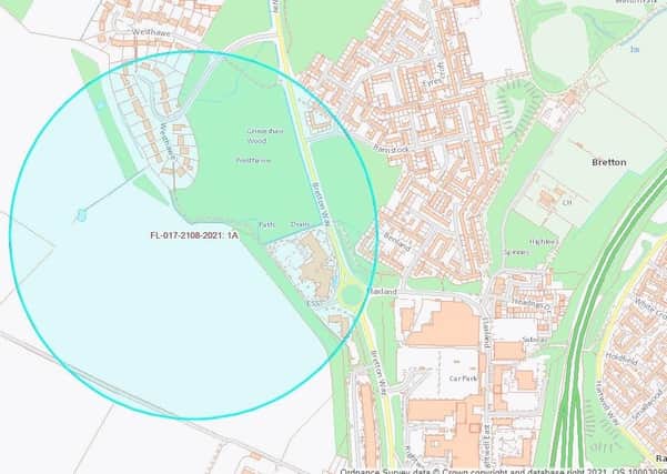 The Forestry Commission have confirmed that the area circled is not the area affected by the proposed felling.