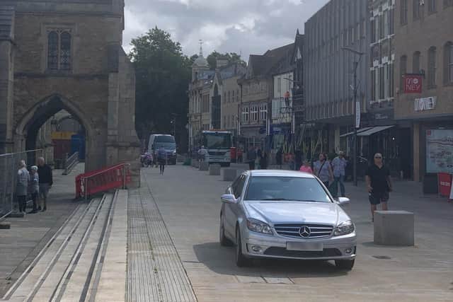 A car parked closed to Cathedral Sqaure. Photo: Darren Ferreday.