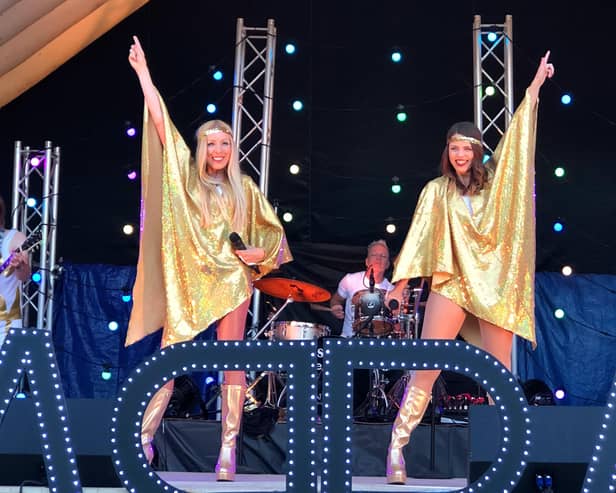 See 21st Century Abba on Peterborough Cathedral Green