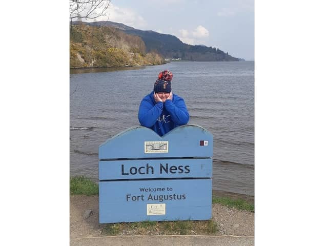 Helen at Loch Ness.