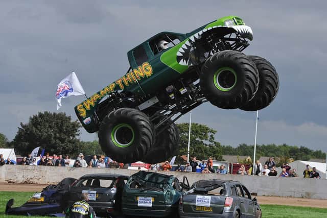 Truckfest 2020 at the East of England Arena. Swamp Thing monster truck EMN-200830-162441009