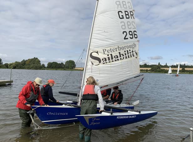 Queensgate staff taking part in the sailability scheme