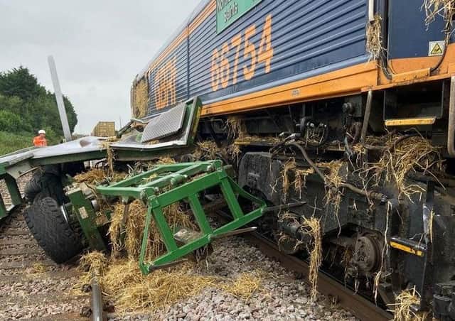 The scene of the collision. Picture: Network Rail