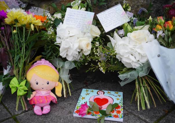 Floral tributes in Plymouth