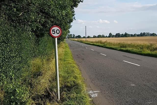 New 50mph signage along the B1167 Net Cut.