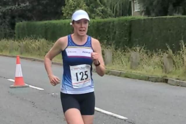 Jess Varley during the Thorney five mile race.