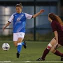 Hannah Pendred in action for Posh Women against Holwell Sports. Photo: Joe Dent/theposh.com.