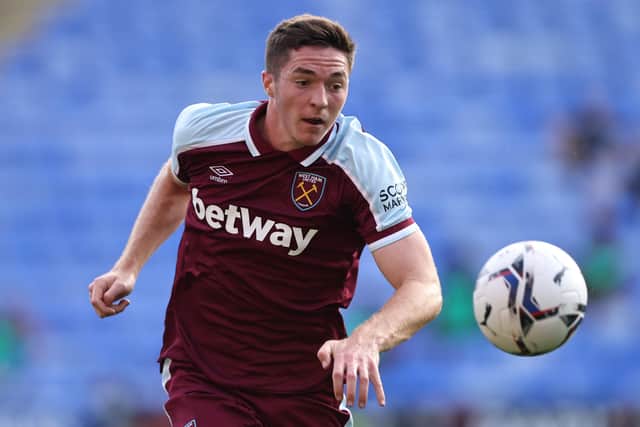 Conor Coventry in action for West Ham United in the summer. Photo: Marc Atkins/Getty Images.