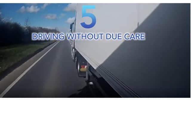 Lincolnshire Police have released the video with 10 clips of dodgy driving