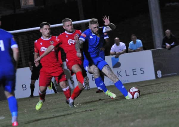Marcus Maddison in action for Spalding against Stamford. Photo: Chris Lowndes.