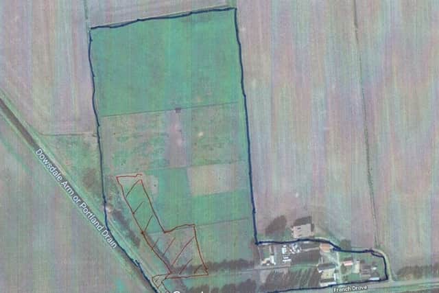 A map of the proposed glamping site.