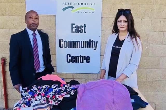 Cllr Patrick Kadewere, Trustee of the Lighthouse Community Group and Cllr Shabina Qayyum as she visited the appeal to being donations.
