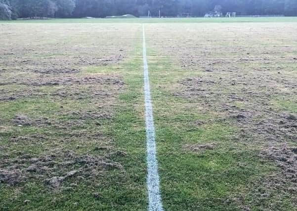 An example of one of the pitches prepared for use in the Peterborough leagues.