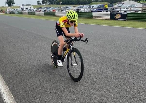 Evander Wishart at the National Time Trial Championships.