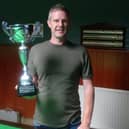 Mark Gray with his legends trophy.