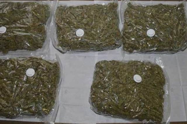 Cannabis taken from Daniel Worrall's van.