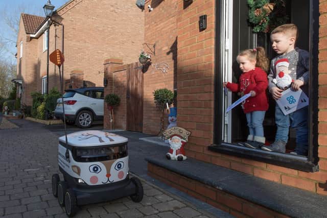 Co-Op's Home Delivery Robot in operation.