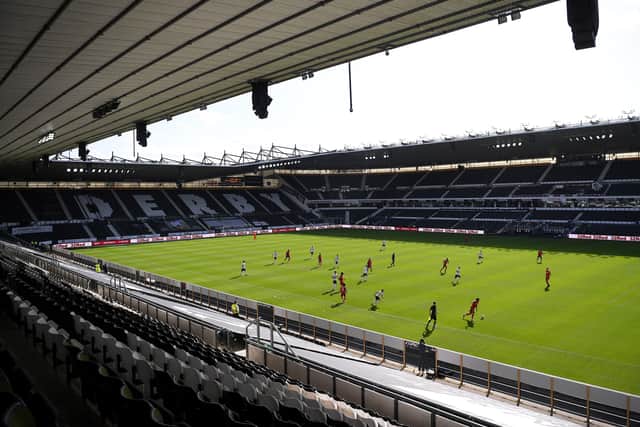 Pride Park, home of Derby County FC. Photo: Laurence Griffiths/Getty Images.