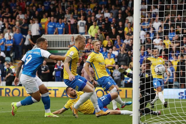 Posh take the lead against Birmingham with an own goal from Harlee Dean. Photo: Joe Dent/theposh.com.