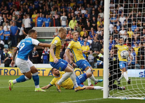 Posh take the lead against Birmingham with an own goal from Harlee Dean. Photo: Joe Dent/theposh.com.