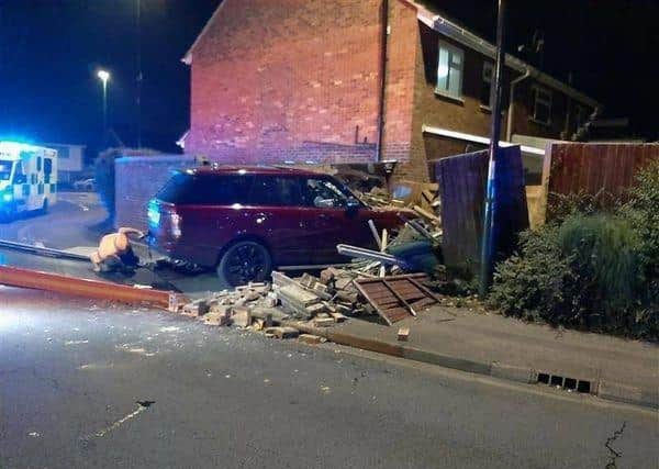 A man was arrested after the crash. Pic: Cambs police