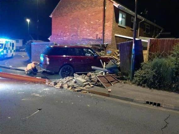 A man was arrested after the crash. Pic: Cambs police