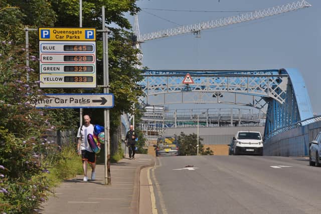 The Crescent Bridge cycle lane which has been removed.