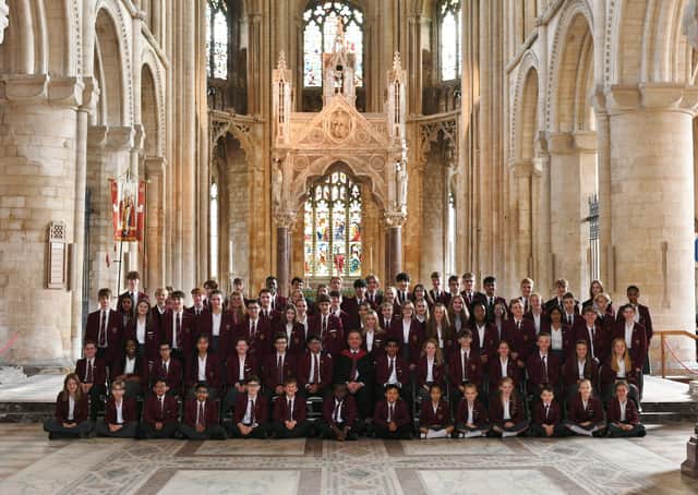 The King's School speech day prizewinners 2021 at Peterborough Cathedral.