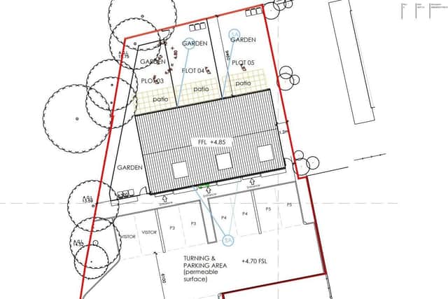 Part of the proposed site plan.