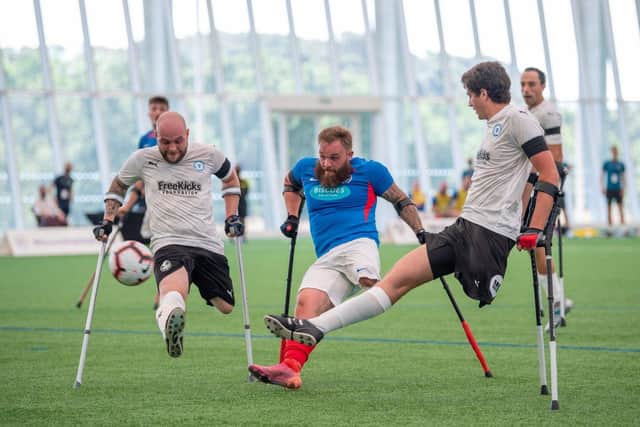 Posh in action against Portsmouth. LAJ Photography.