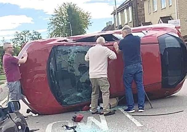 Eyebury Road collision. Photo: PT reader.