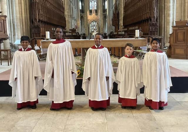 The chorister boys who were admitted
