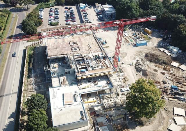 Construction work is under way on ARU Peterborough.